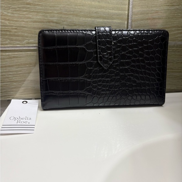 Ophelia Roe Handbags - Ophelia Roe Black Embossed Wallet